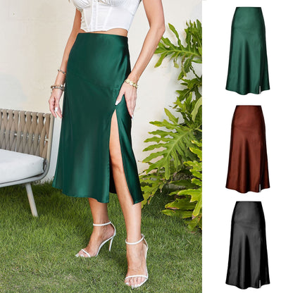 Damen Midirock Elegant Viskose Kleid - IdealeKleiden