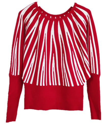 Pull rayé doux oversize pour femme