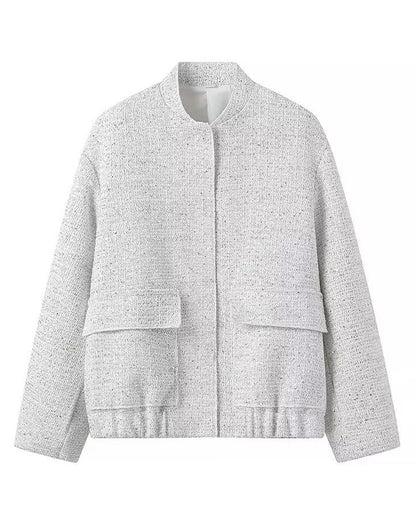 Veste col montant à sequins dorés élégante