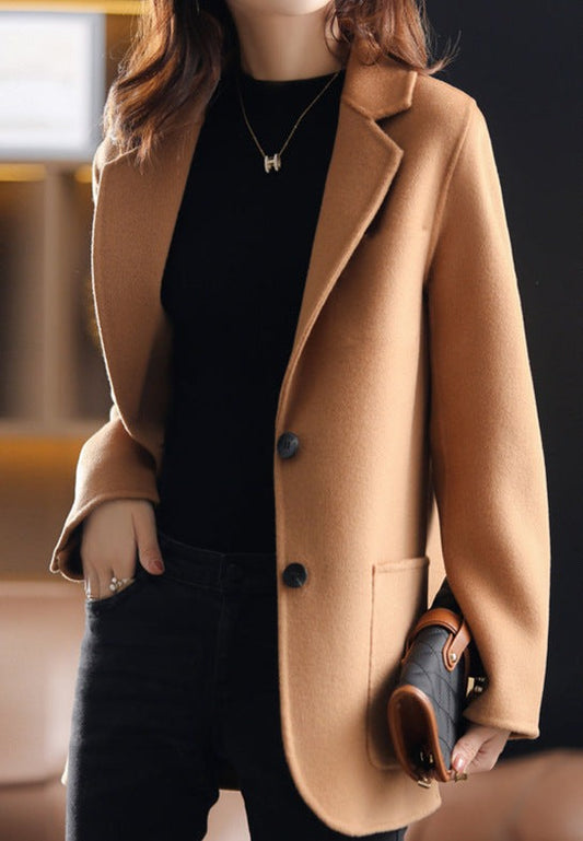 Damen Blazer Tweed Herbst Winter Elegant - IdealeKleiden