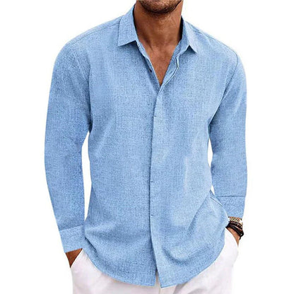 Chemise de loisirs homme respirante manches longues coupe moderne