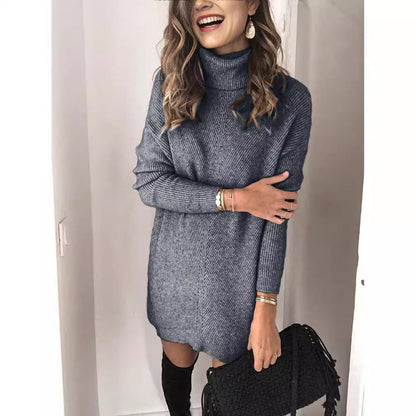 Strickkleid Damen Weich Übergrößes Design - IdealeKleiden
