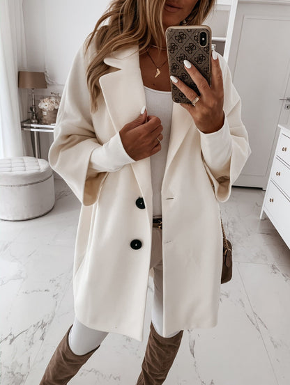 Manteau en laine oversize pour femme, ample et élégant