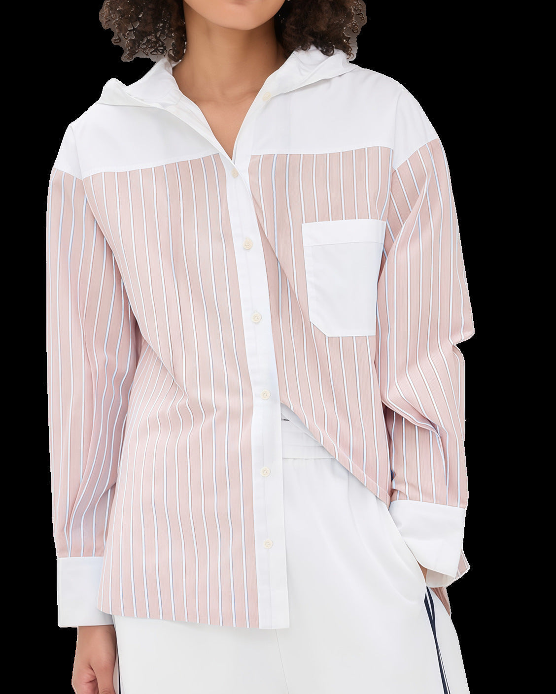 Chemisier élégant pour femme en satin à manches bouffantes, style moderne