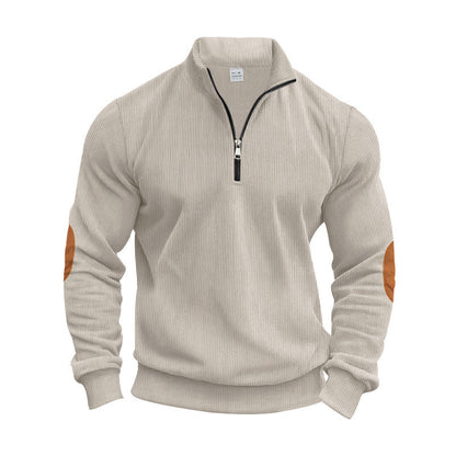 Pull en tricot pour homme, moderne, à fermeture éclair, look élégant