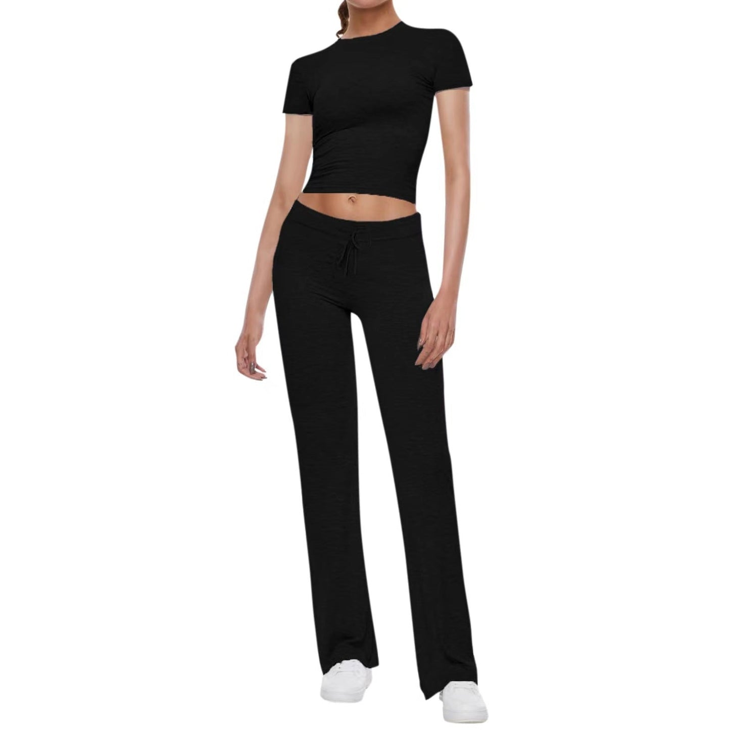 Ensemble de sport femme Crop Top et pantalon de jogging