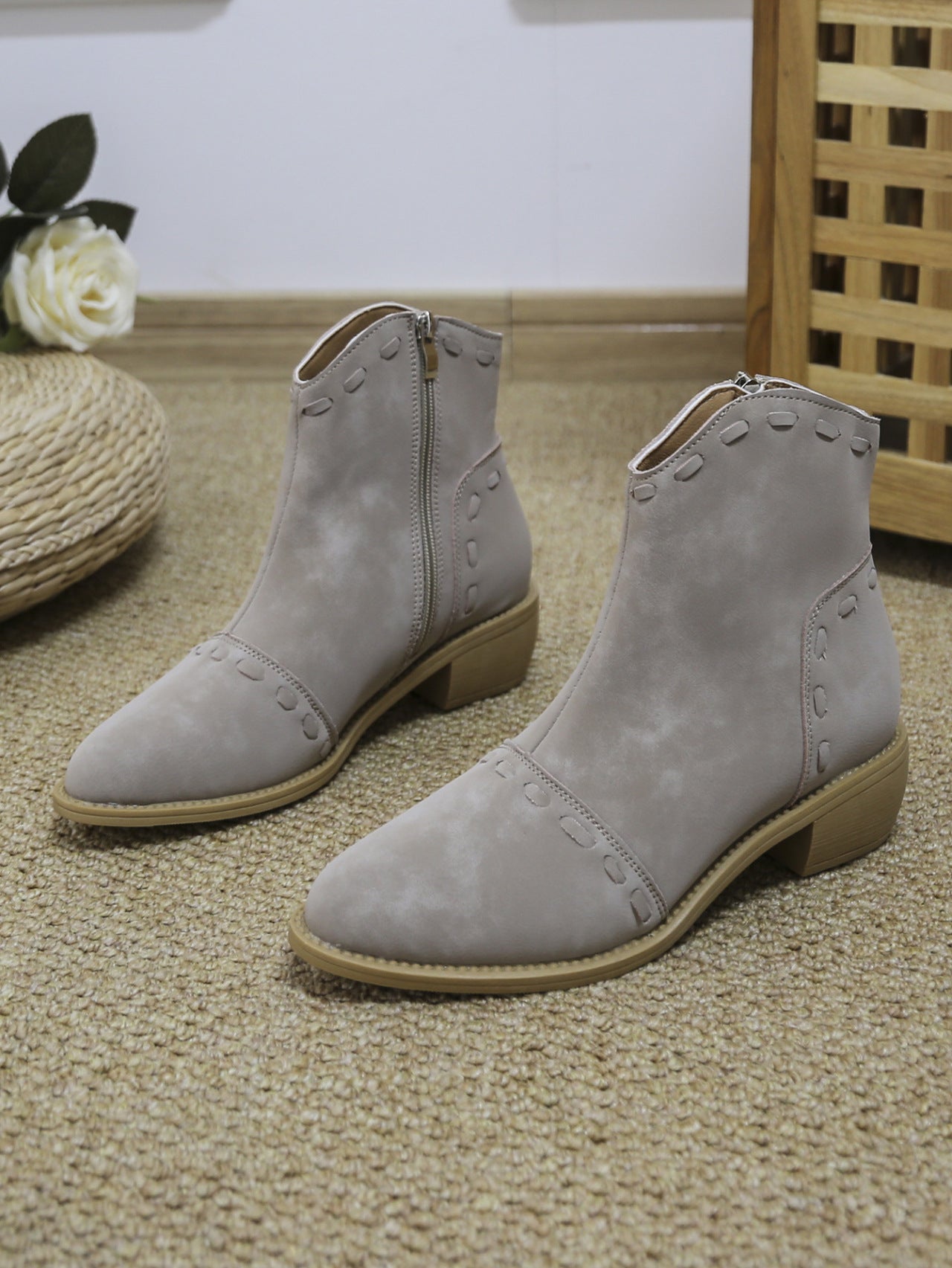 Chelsea Boots Femme Coupe Élégante Fermeture Éclair