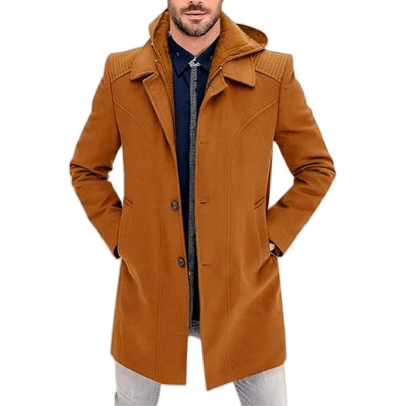 Manteau d'hiver élégant pour homme noir moderne