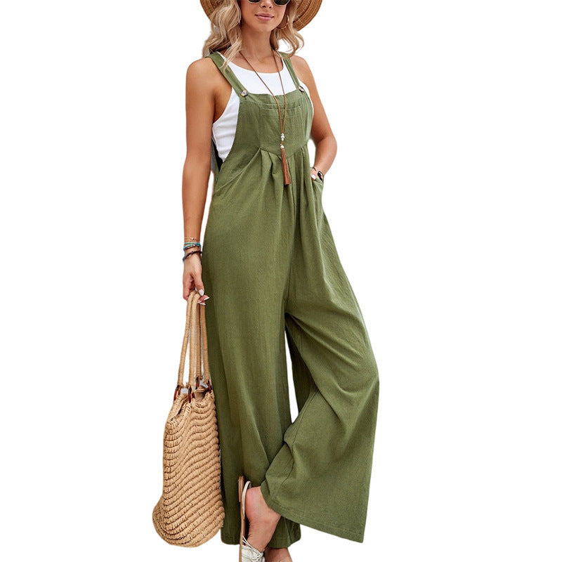 Combinaison Femme Moderne Jambes Larges Réglable