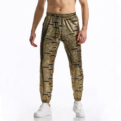 Pantalon de jogging élégant métallisé pour homme