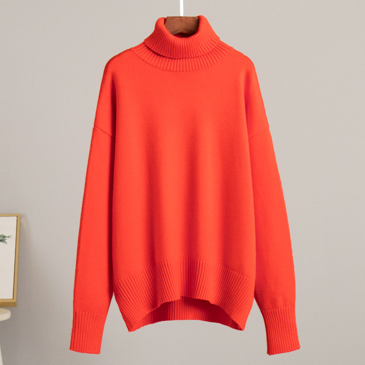 Pull-over tricoté pour femme Confortable Chaud Bord-côtes