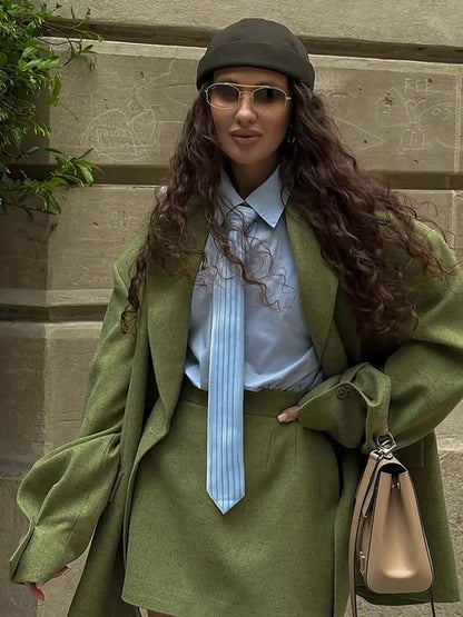 Blazer femme élégant aspect texturé