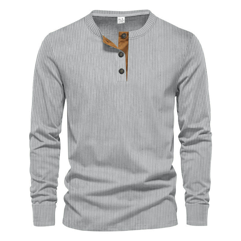 T-shirt à manches longues structuré pour homme au design moderne