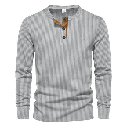 T-shirt à manches longues structuré pour homme au design moderne