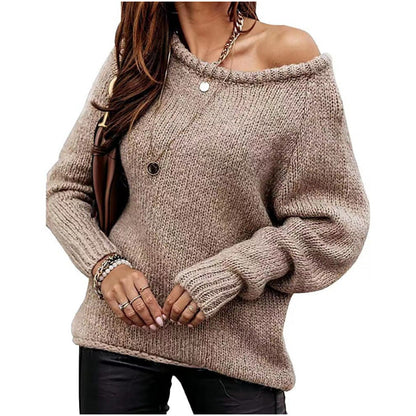 Pull femme épaules dénudées design élégant
