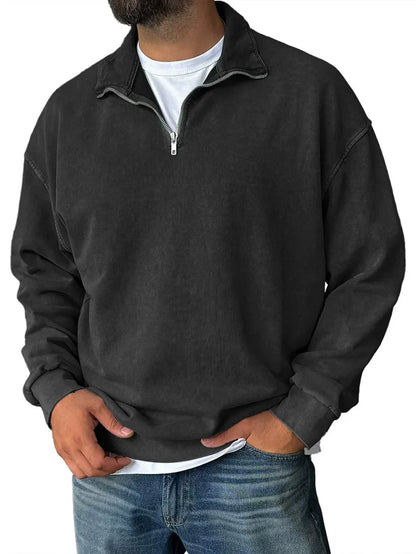 Emil - Sweat-shirt à fermeture éclair et coupe décontractée