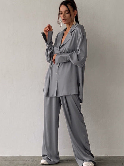 Ensemble de pyjama pour femme avec pantalon large
