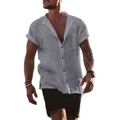 Chemise en lin homme confortable pour l'été
