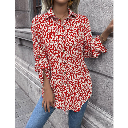 Chemisier femme imprimé animal léger coupe confort