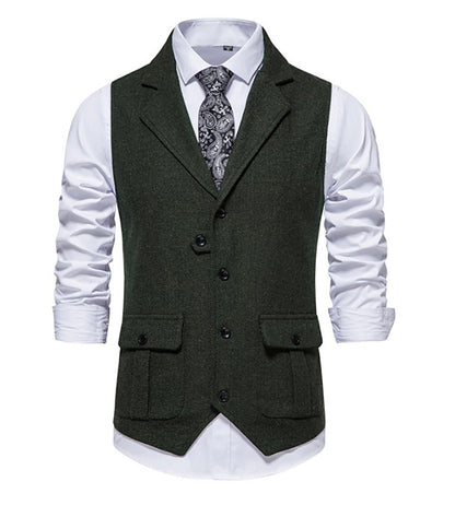 Gilet homme classique motif pied-de-poule design élégant