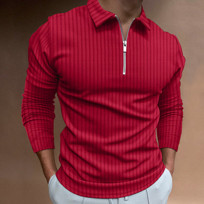 Polo pour homme style moderne avec fermeture éclair