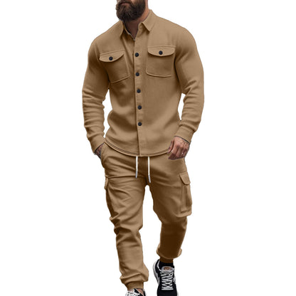 Ensemble décontracté pour hommes : pantalon confortable et chemise décontractée