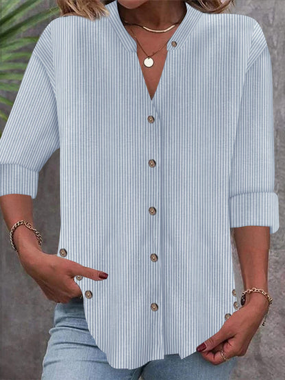Chemisier femme à rayures design élégant