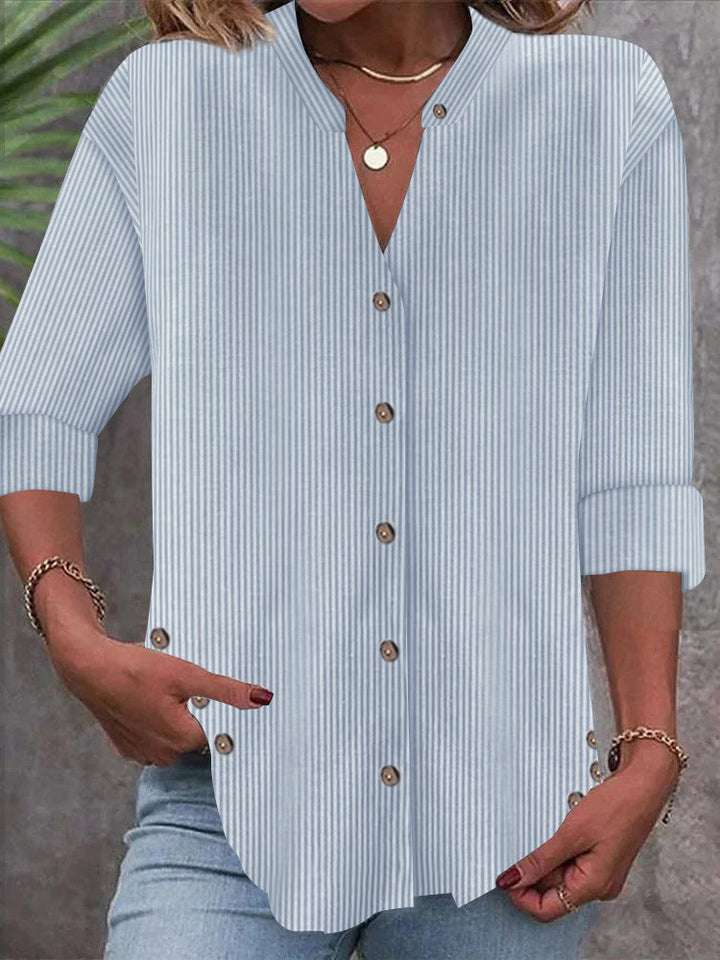Chemisier femme à rayures design élégant