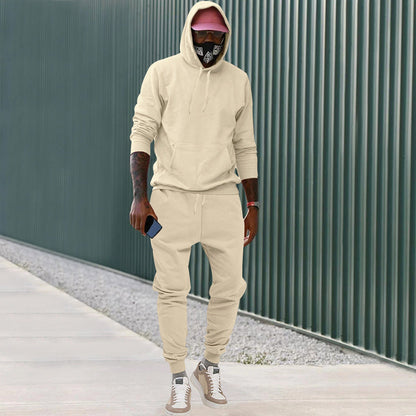 Survêtement de sport pour hommes, sweat à capuche, jogging, confortable