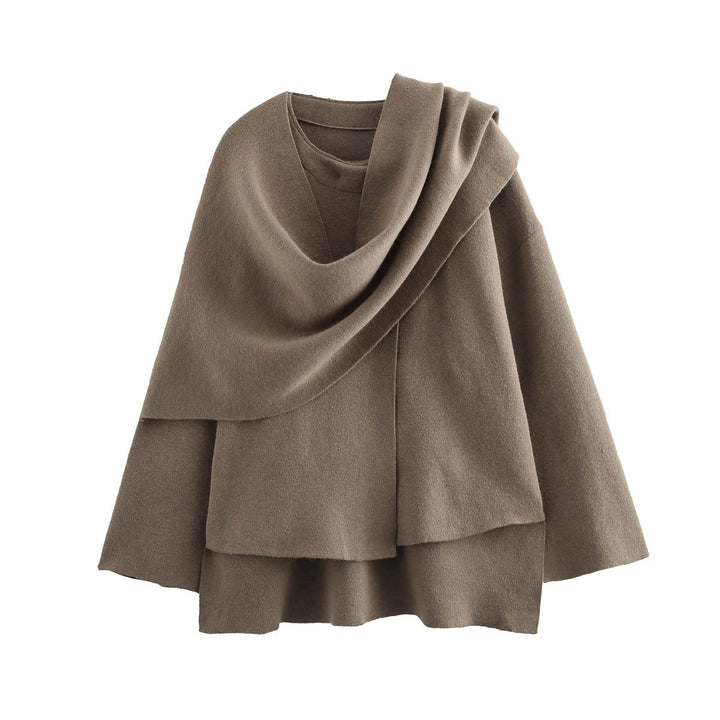Femmes Poncho-Veste Asymétrique Jeté Polaire Doux