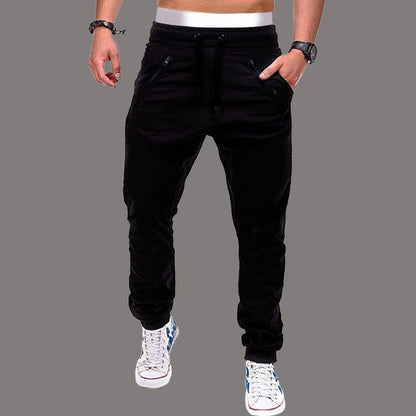 Pantalon de jogging homme Sportif Élastique Avec poches zippées