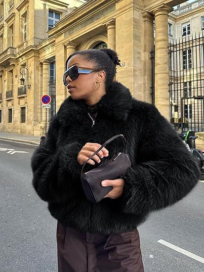 Veste de luxe en fausse fourrure pour femmes Mode hivernale élégante