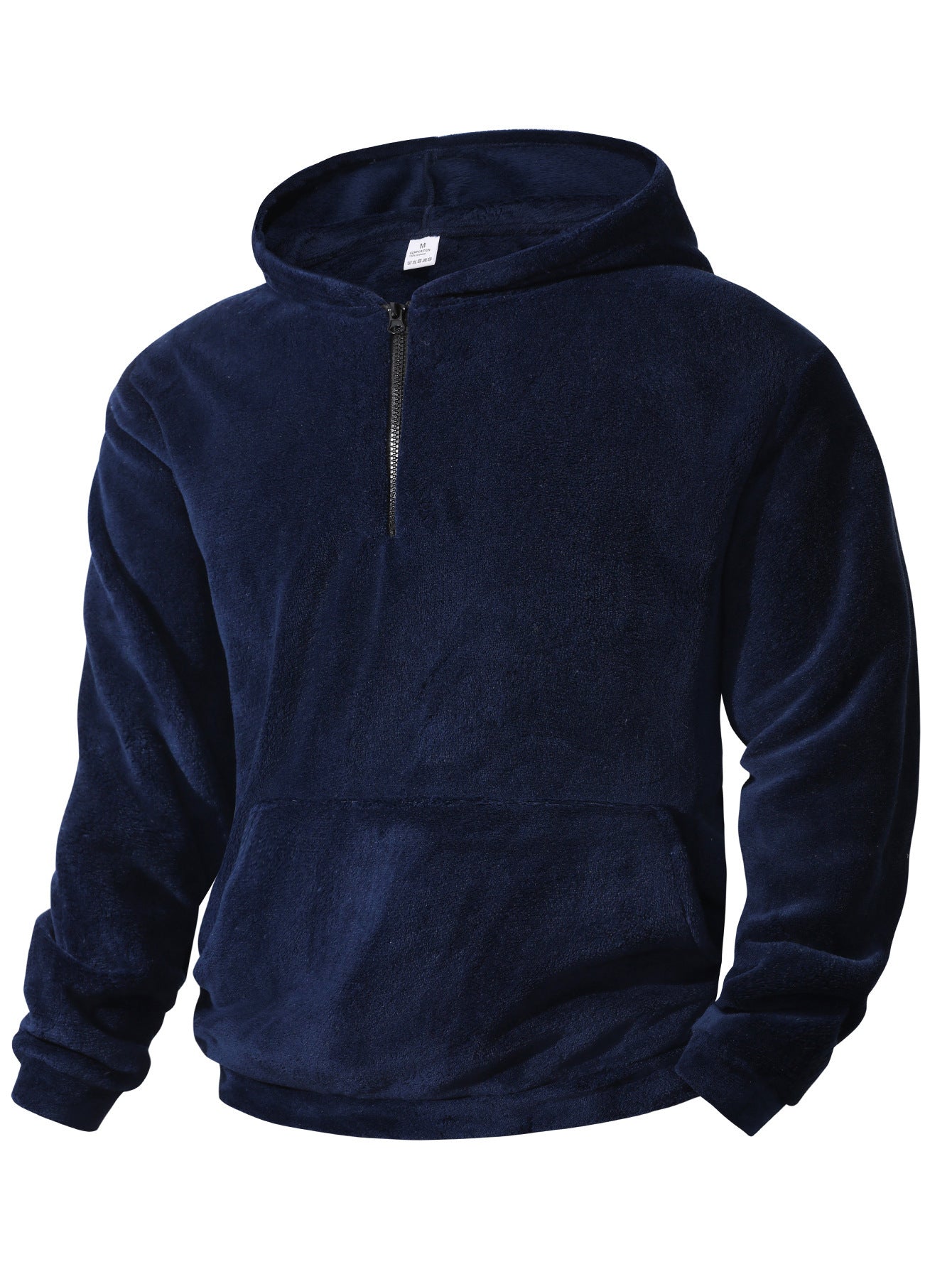 Sweat à capuche polaire homme demi-zip moderne