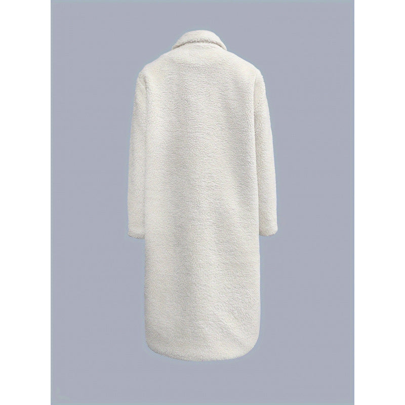 Manteau polaire femme doux avec poches