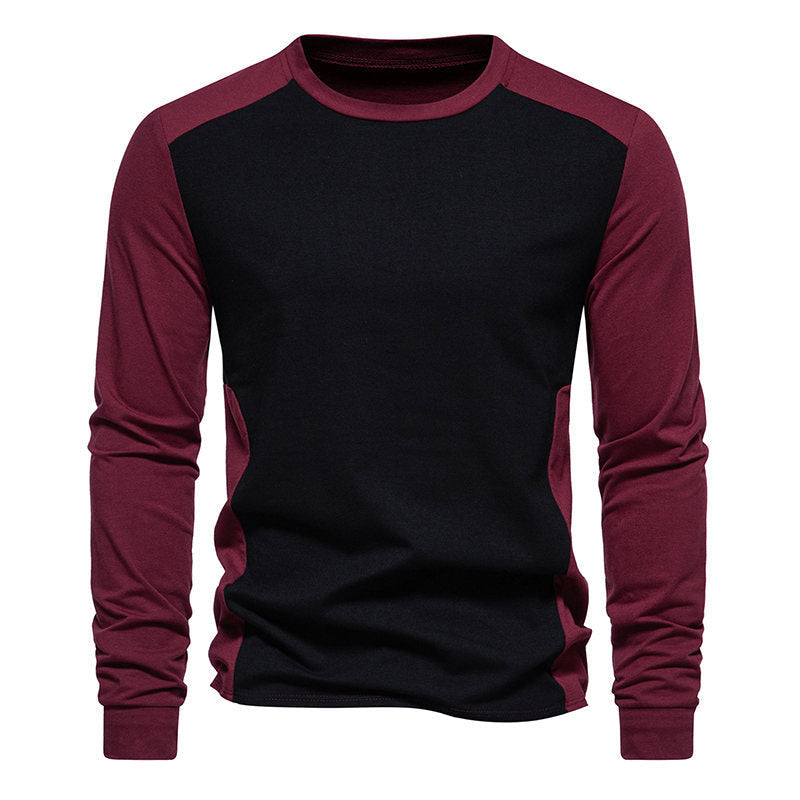 T-shirt homme manches longues confortable manches contrastantes