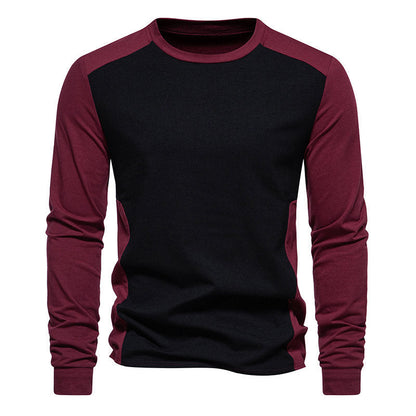T-shirt homme manches longues confortable manches contrastantes