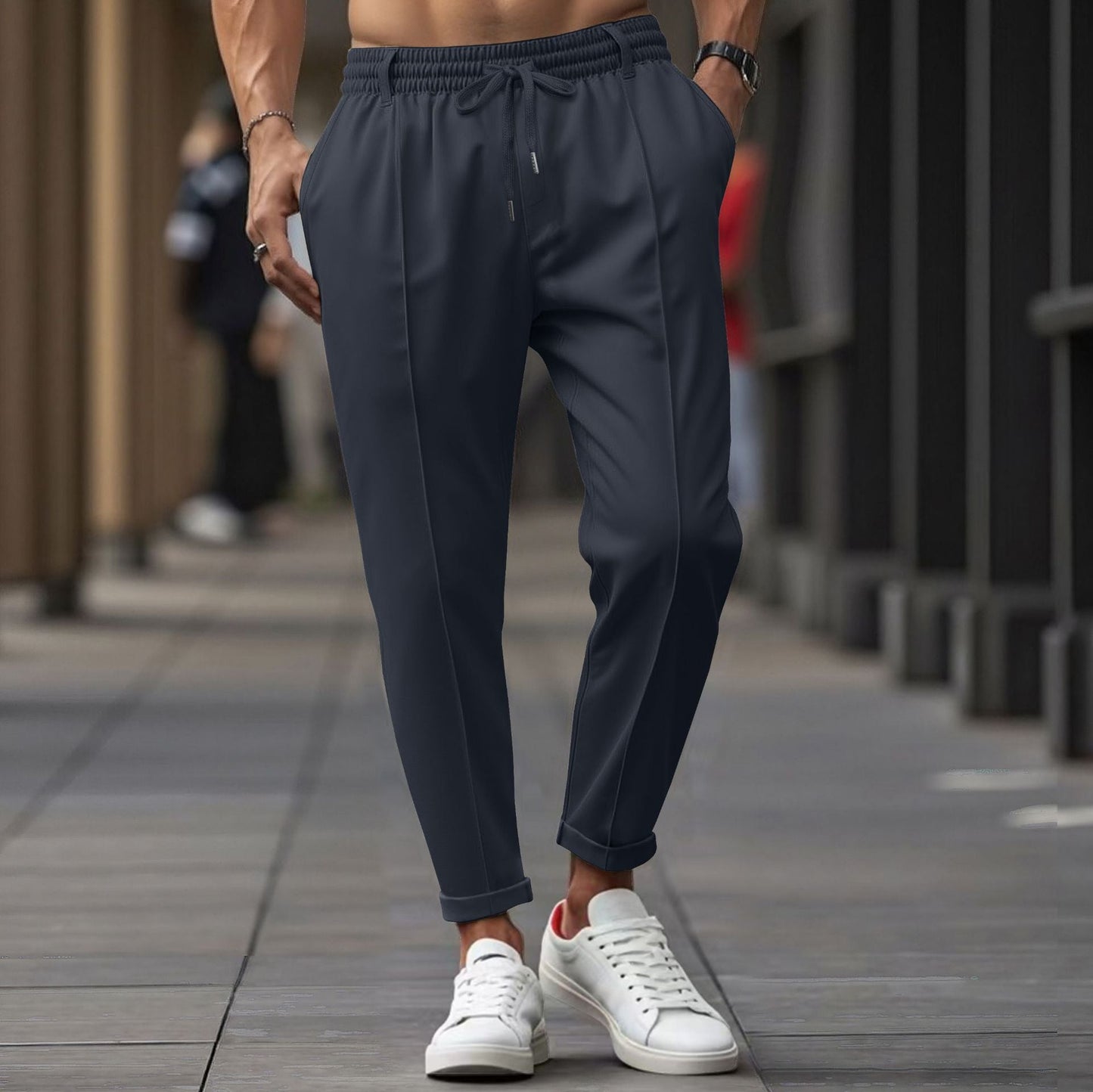 Pantalon homme Confortable Élastique Coton