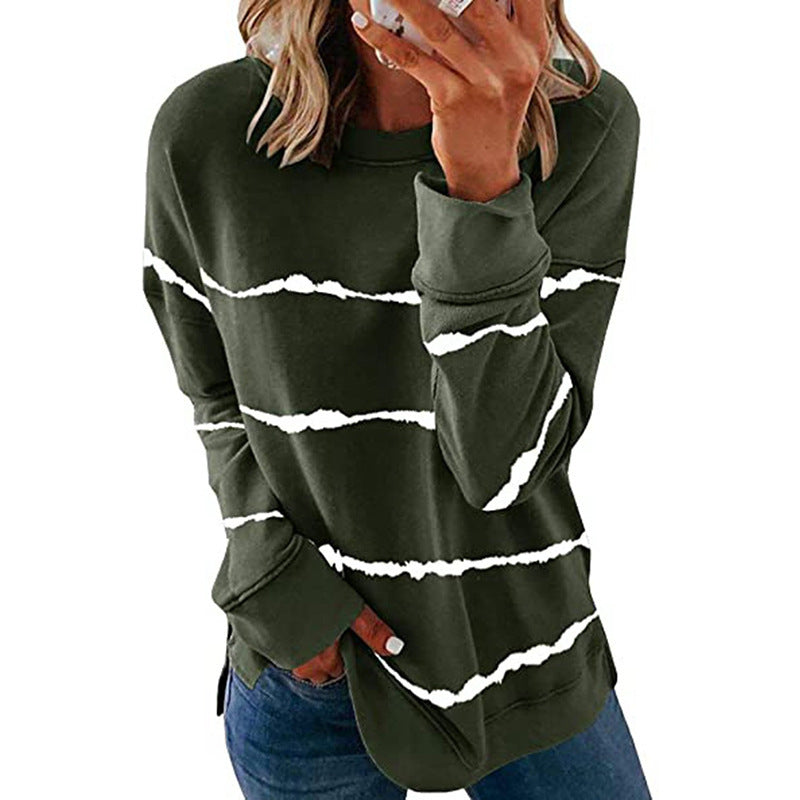 Sweat-shirt pour femme à rayures style moderne