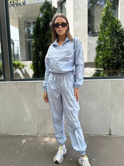 Ensemble de sport pour femme léger respirant avec fermeture éclair