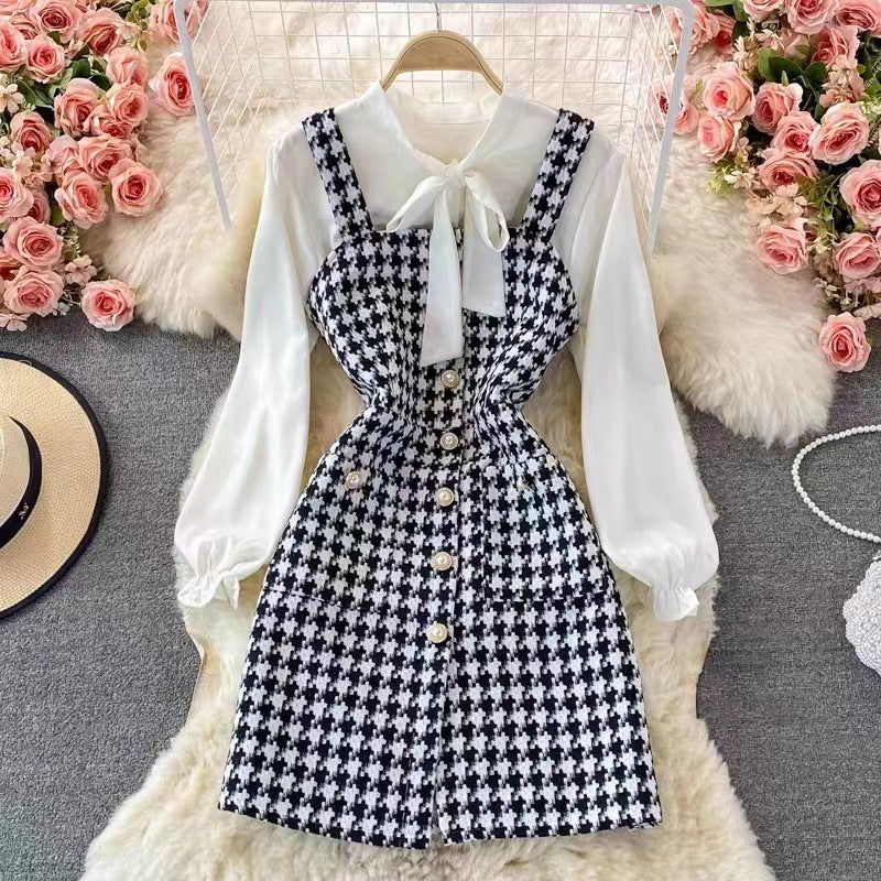 Robe évasée élégante pour femme avec nœud