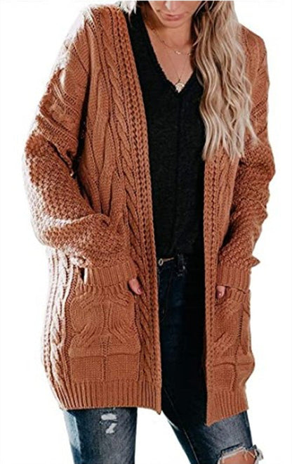 Cardigan Femme Grosse Maille Féminin Pratique