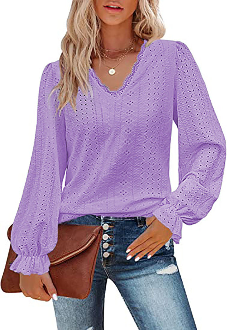 Blouse femme dentelle romantique tendance
