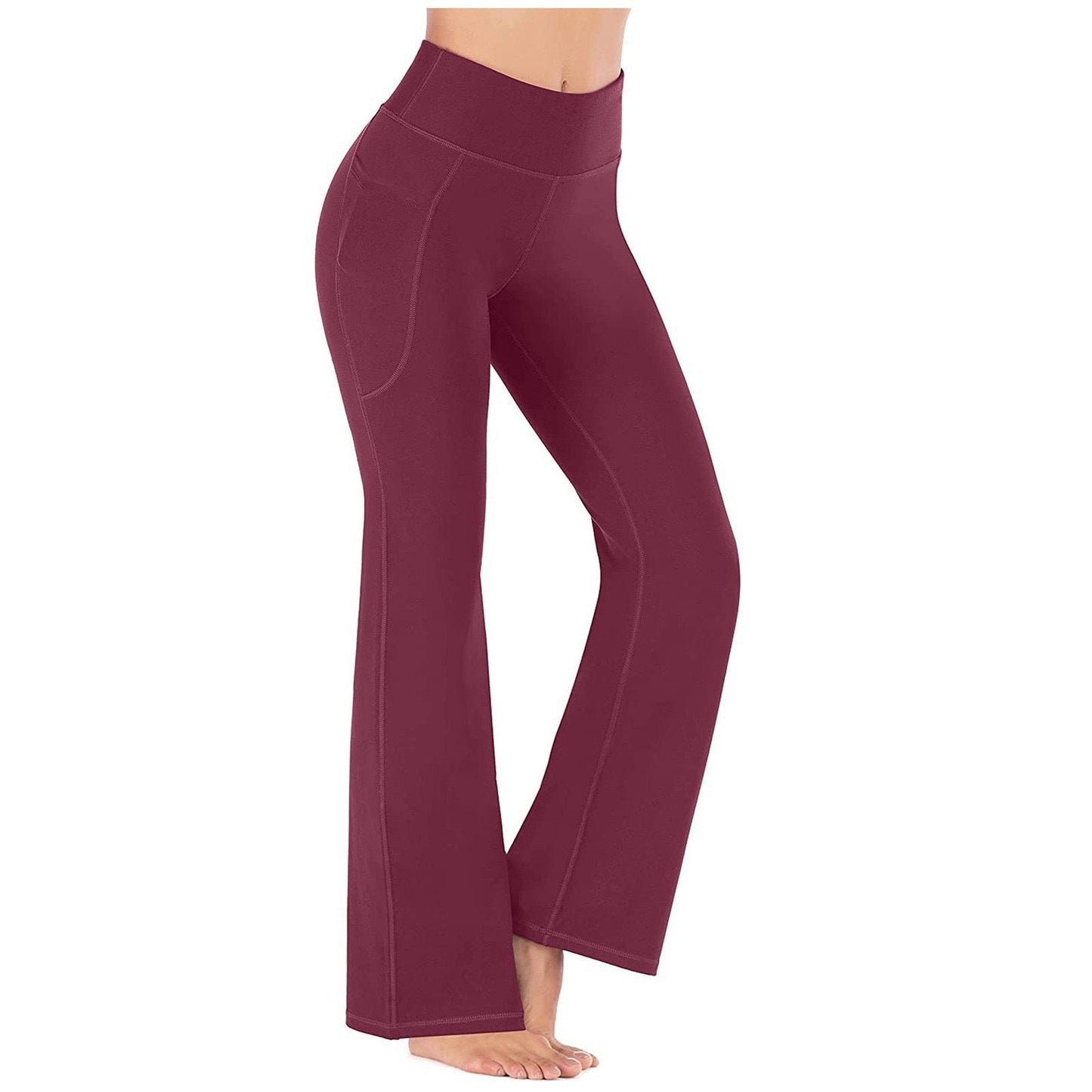 Legging de sport pour femme taille haute confortable avec poches latérales