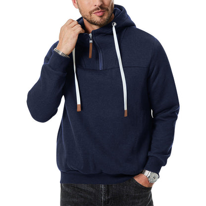 Hoodie de sport pour homme avec fermeture éclair moderne