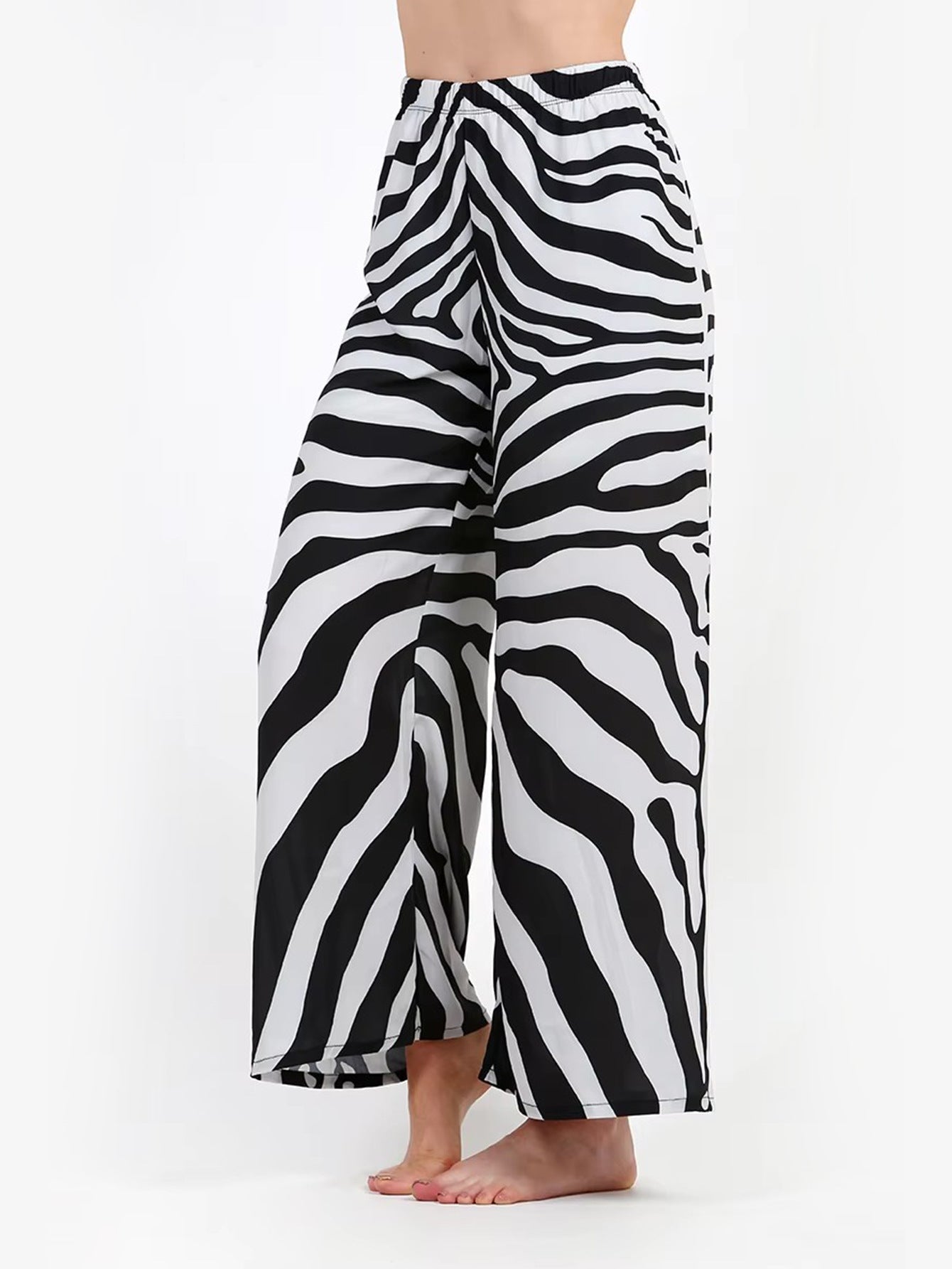 Damen Fitness Leggings Zebra Muster Trendy Sportbekleidung - IdealeKleiden