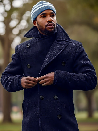 Manteau homme classique, double boutonnage, souple
