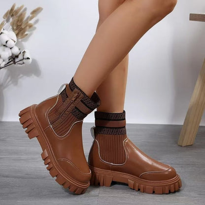Bottes motardes femme robustes élastiques