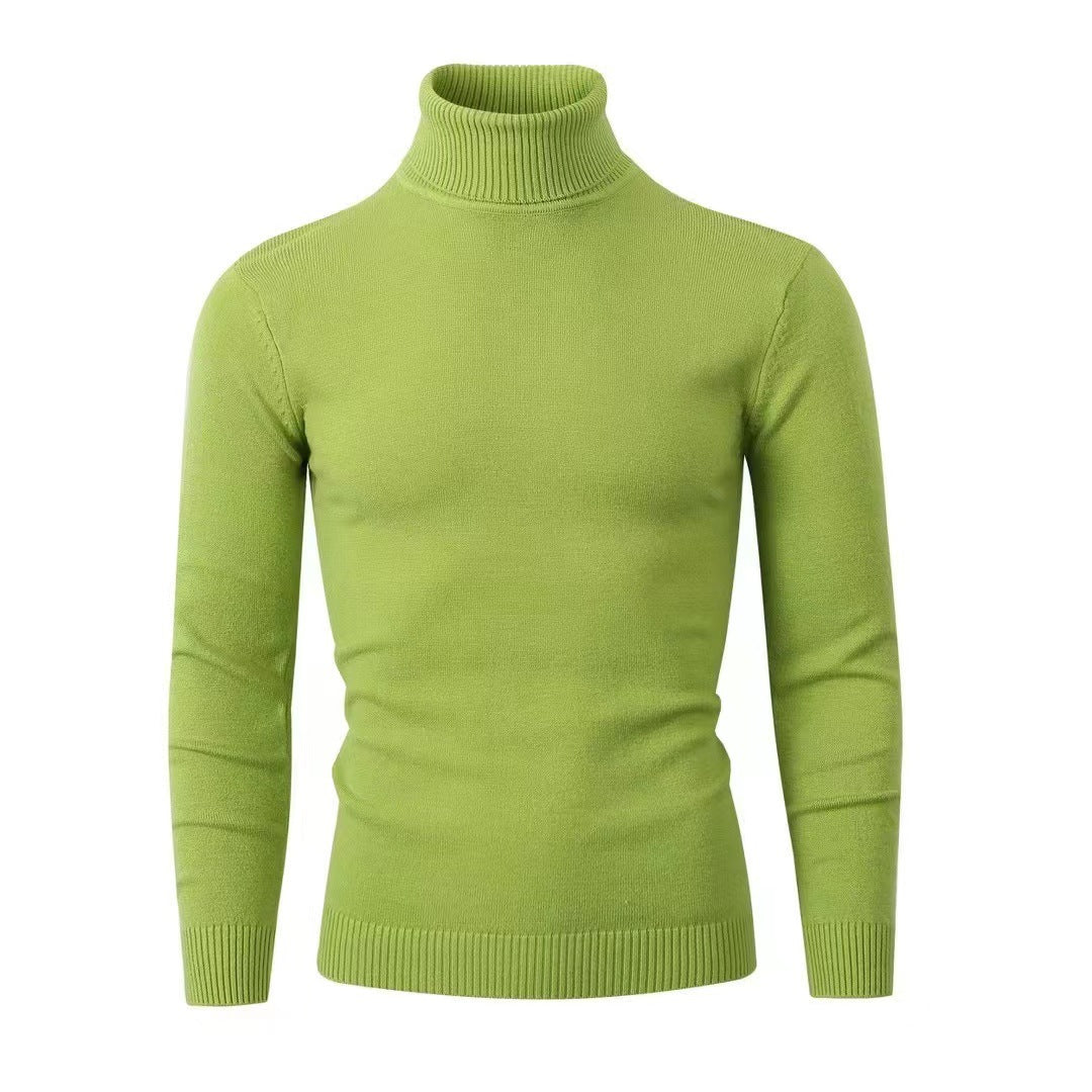 Pull col roulé en coton pour homme Design élégant