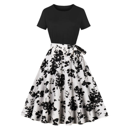 Robe élégante Femme Dentelle Haut contrasté