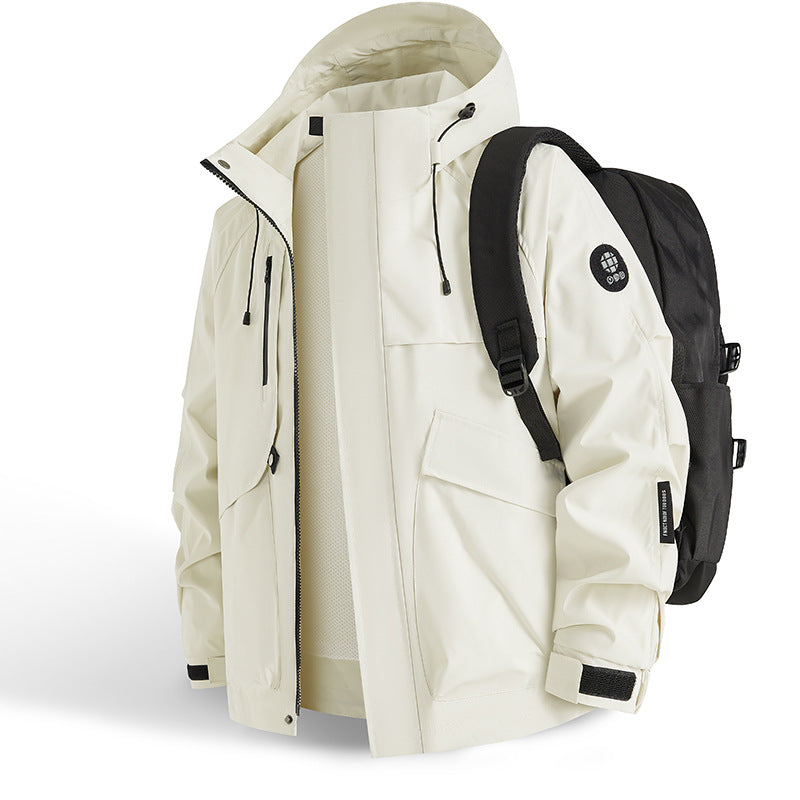Veste d'extérieur pour homme imperméable pratique réglable